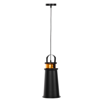 CEILING PENDANT LAMP FK4140 BLACK-GOLD ALUMINUM CAP Φ19x132H cm.
