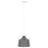 CEILING PENDANT LUMINAIRE FK4158.03 GREY ALUMINUM CAP-WHITE CABLE Φ30x123,5Hcm.
