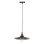 CEILING PENDANT LAMP FK4162 BLACK METAL-GOLD DETAIL ON TOP Φ30x109Hcm.