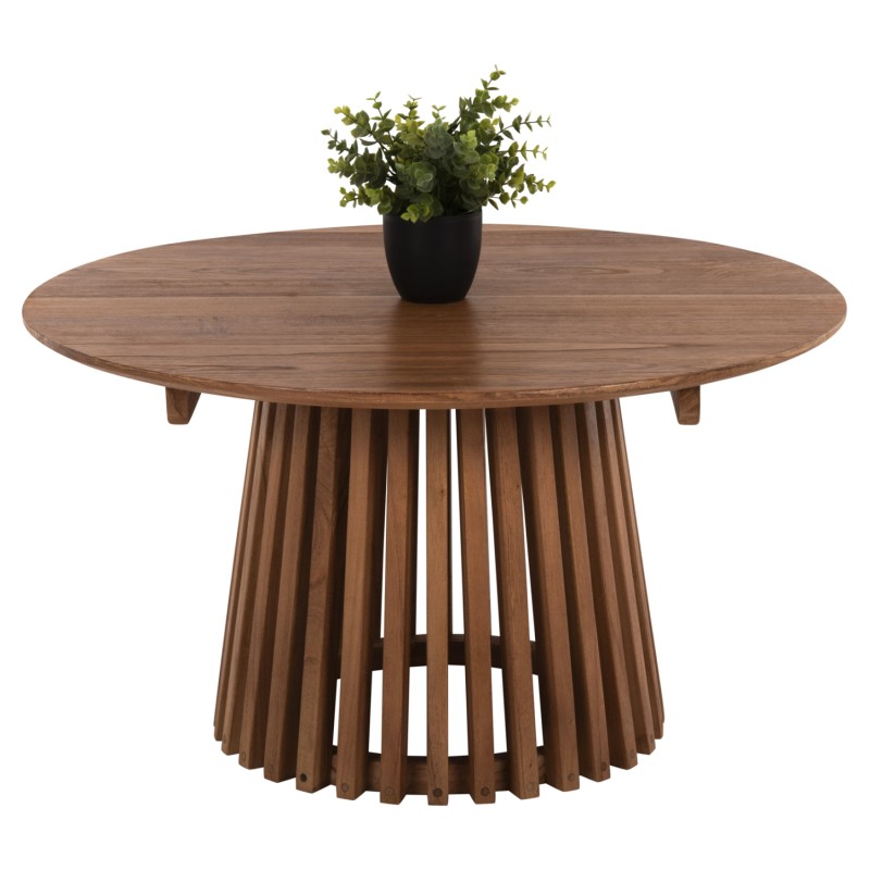 COFFEE TABLE ROUND FRANTZ FK9387.11 SOLID MINDI WOOD-NATURAL Φ80X45H cm. COFFEE TABLE ROUND FRANTZ FK9387.11 SOLID MINDI WOOD-NATURAL Φ80X45H cm.