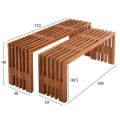 COFFEE TABLES 2PCS SET NYA FK9828 SOLID TEAK WOOD IN NATURAL 110x30x46Hcm. COFFEE TABLES 2PCS SET NYA FK9828 SOLID TEAK WOOD IN NATURAL 110x30x46Hcm.