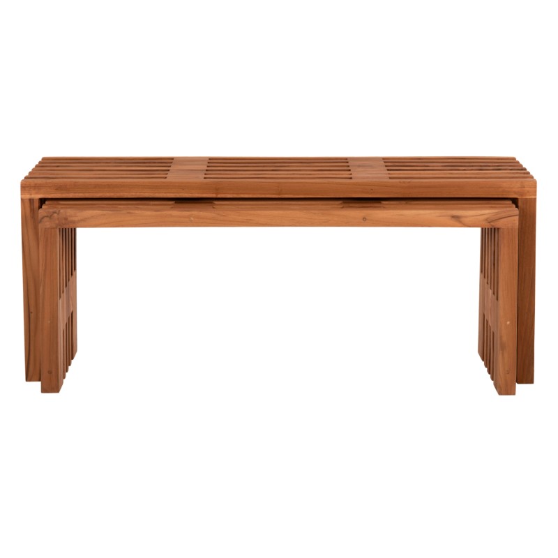 COFFEE TABLES 2PCS SET NYA FK9828 SOLID TEAK WOOD IN NATURAL 110x30x46Hcm. COFFEE TABLES 2PCS SET NYA FK9828 SOLID TEAK WOOD IN NATURAL 110x30x46Hcm.