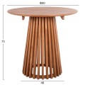 DINING TABLE ROUND FRANTZ FK9832.11 SOLID MINDI WOOD IN NATURAL COLOR Φ80X75Hcm DINING TABLE ROUND FRANTZ FK9832.11 SOLID MINDI WOOD IN NATURAL COLOR Φ80X75Hcm