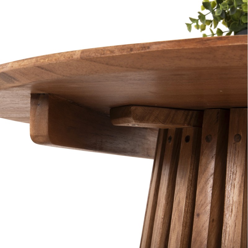 DINING TABLE ROUND FRANTZ FK9832.11 SOLID MINDI WOOD IN NATURAL COLOR Φ80X75Hcm DINING TABLE ROUND FRANTZ FK9832.11 SOLID MINDI WOOD IN NATURAL COLOR Φ80X75Hcm