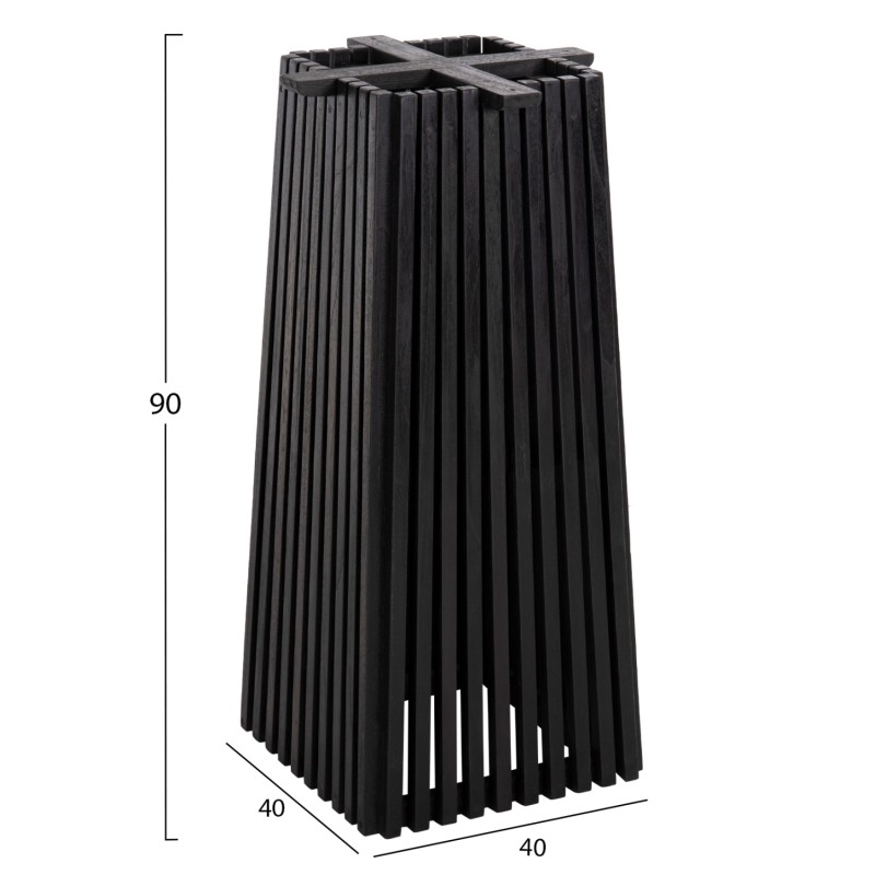 INDOOR BAR TABLE LEGS-BASE MED.HEIGHT SQUARE FRANTZ FK9858.12 MINDI WOOD IN BLACK 40x40x90Hcm. INDOOR BAR TABLE LEGS-BASE MED.HEIGHT SQUARE FRANTZ FK9858.12 MINDI WOOD IN BLACK 40x40x90Hcm.