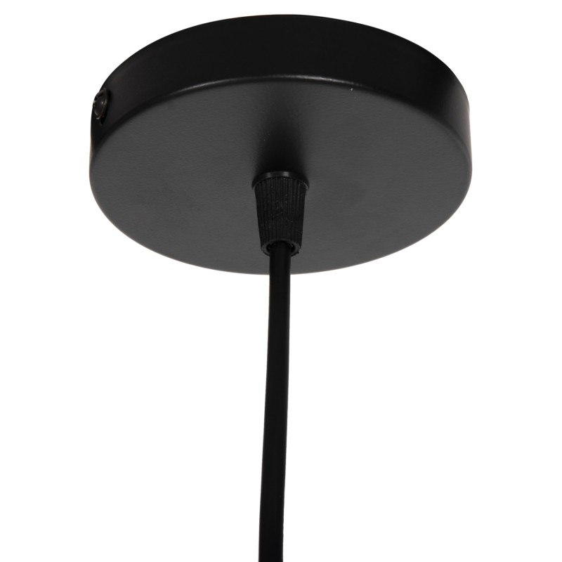 CEILING PENDANT LAMP FK4080 BLACK METAL-WOODEN DETAIL ON TOP 35x35x112H cm. CEILING PENDANT LAMP FK4080 BLACK METAL-WOODEN DETAIL ON TOP 35x35x112H cm.