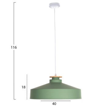 CEILING PENDANT LAMP FK4159.05 GREEN METAL CAP Φ40x116Hcm. CEILING PENDANT LAMP FK4159.05 GREEN METAL CAP Φ40x116Hcm.
