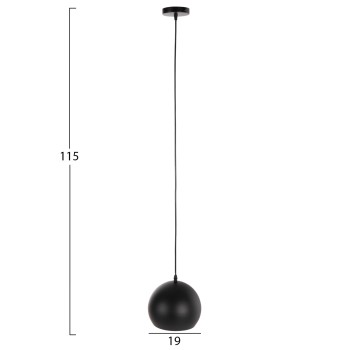 CEILING PENDANT LAMP FK4107 BLACK METAL CAP 19x19x115Hcm. CEILING PENDANT LAMP FK4107 BLACK METAL CAP 19x19x115Hcm.