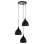CEILING PENDANT LAMP FK4137 3-LIGHT BLACK METAL Φ33x33-115Hcm.