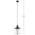 CEILING PENDANT LAMP FK4119 BLACK METAL-GLASS Φ26x125Hcm. CEILING PENDANT LAMP FK4119 BLACK METAL-GLASS Φ26x125Hcm.