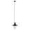 CEILING PENDANT LAMP FK4119 BLACK METAL-GLASS Φ26x125Hcm.