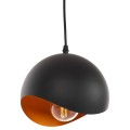 CEILING PENDANT LAMP FK4165.01 METAL SPHERE-BLACK & ORANGE Φ20x118Hcm. CEILING PENDANT LAMP FK4165.01 METAL SPHERE-BLACK & ORANGE Φ20x118Hcm.
