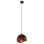 CEILING PENDANT LAMP FK4165.01 METAL SPHERE-BLACK & ORANGE Φ20x118Hcm.