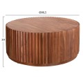 COFFEE TABLE ROUND SEDGE FK9695 SOLID ACACIA WOOD-NATURAL COLOR Φ90Χ38Hcm.