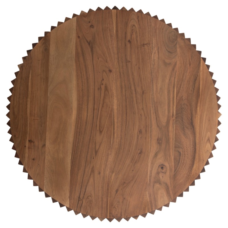 COFFEE TABLE ROUND SEDGE FK9695 SOLID ACACIA WOOD-NATURAL COLOR Φ90Χ38Hcm.