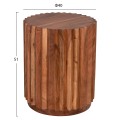 SIDE TABLE ROUND SEDGE FK9696 SOLID ACACIA-NATURAL COLOR Φ40x50Hcm.