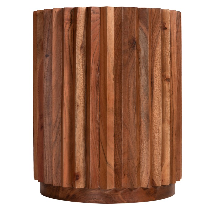 SIDE TABLE ROUND SEDGE FK9696 SOLID ACACIA-NATURAL COLOR Φ40x50Hcm.