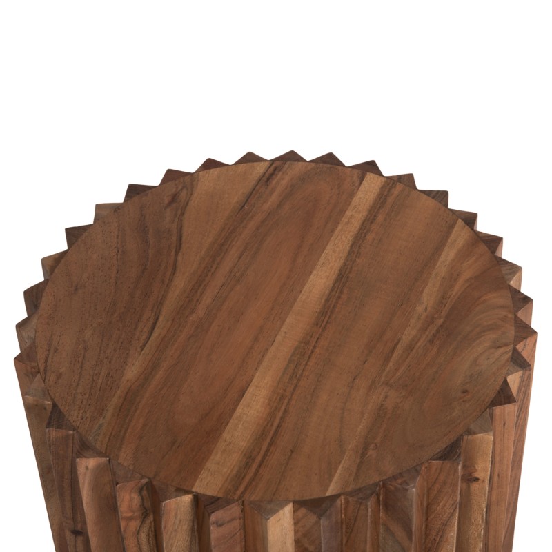 SIDE TABLE ROUND SEDGE FK9696 SOLID ACACIA-NATURAL COLOR Φ40x50Hcm.