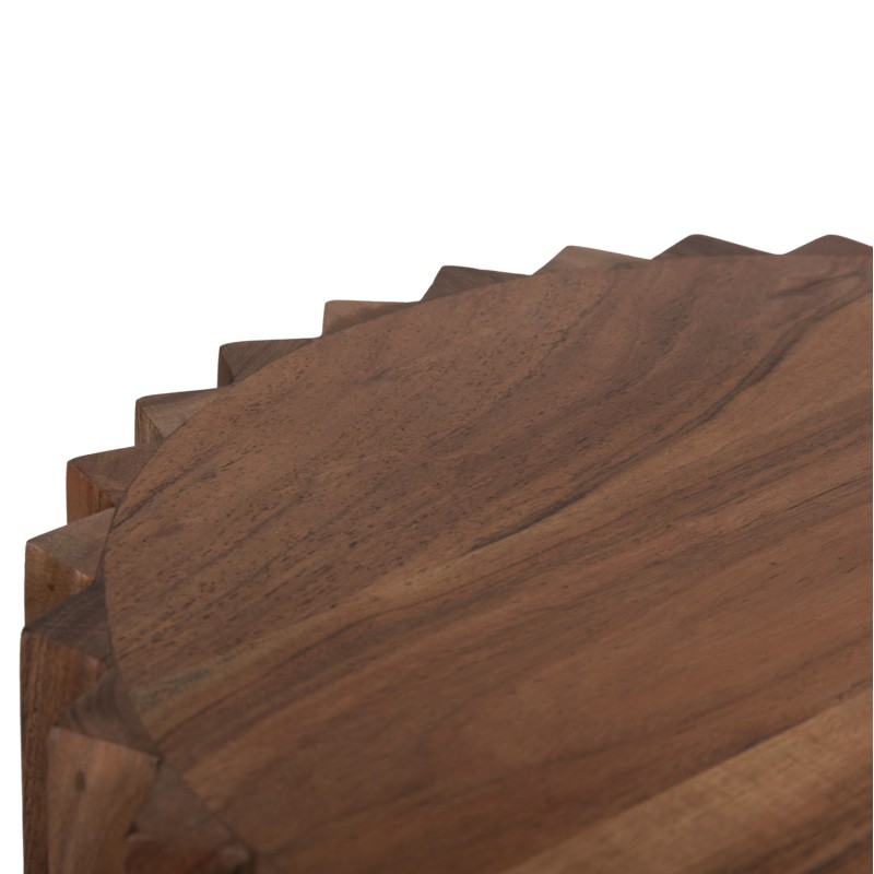 SIDE TABLE ROUND SEDGE FK9696 SOLID ACACIA-NATURAL COLOR Φ40x50Hcm.
