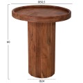 COFFEE TABLE ROUND RAJJEH FK9692 SOLID ACACIA WOOD IN NATURAL Φ50x60Hcm.