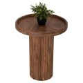COFFEE TABLE ROUND RAJJEH FK9692 SOLID ACACIA WOOD IN NATURAL Φ50x60Hcm.
