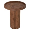 COFFEE TABLE ROUND RAJJEH FK9692 SOLID ACACIA WOOD IN NATURAL Φ50x60Hcm.