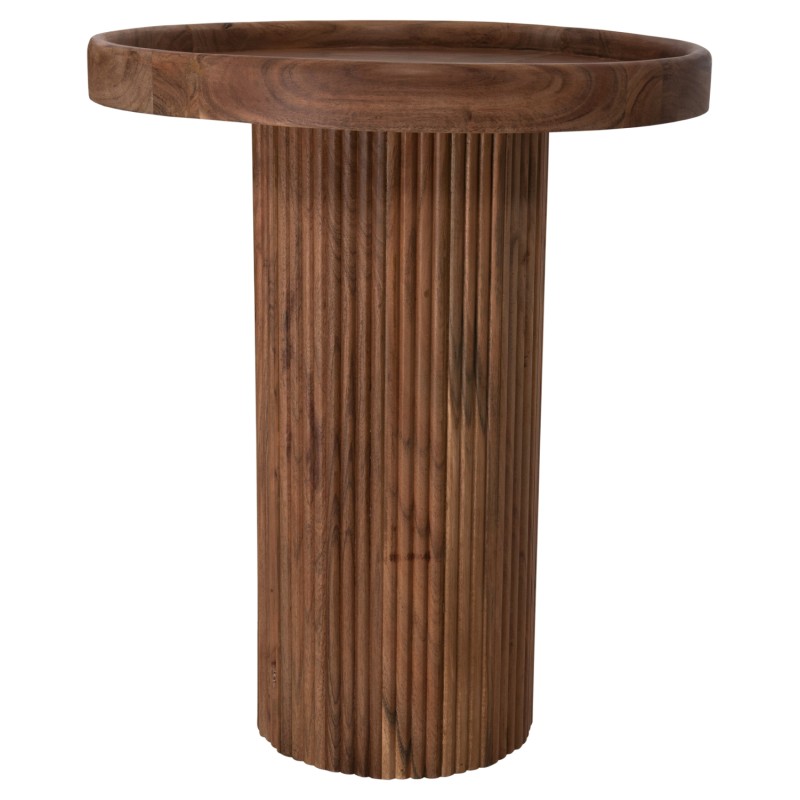 COFFEE TABLE ROUND RAJJEH FK9692 SOLID ACACIA WOOD IN NATURAL Φ50x60Hcm.