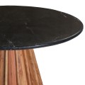 DINING TABLE ROUND DRAXX FK9688 SOLID ACACIA WOOD-BLACK MARBLE TOP Φ150x76Hcm. DINING TABLE ROUND DRAXX FK9688 SOLID ACACIA WOOD-BLACK MARBLE TOP Φ150x76Hcm.