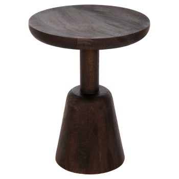 COFFEE TABLE ROUND CRABB FK9701 SOLID MANGO WOOD Φ40x49.5Hcm.