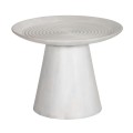 COFFEE TABLE ROUND ROSS FK9709 SOLID MANGO WOOD IN WHITE Φ60x45Hcm. COFFEE TABLE ROUND ROSS FK9709 SOLID MANGO WOOD IN WHITE Φ60x45Hcm.