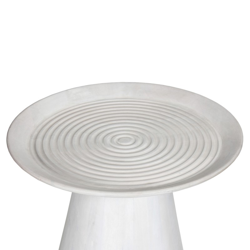COFFEE TABLE ROUND ROSS FK9709 SOLID MANGO WOOD IN WHITE Φ60x45Hcm. COFFEE TABLE ROUND ROSS FK9709 SOLID MANGO WOOD IN WHITE Φ60x45Hcm.
