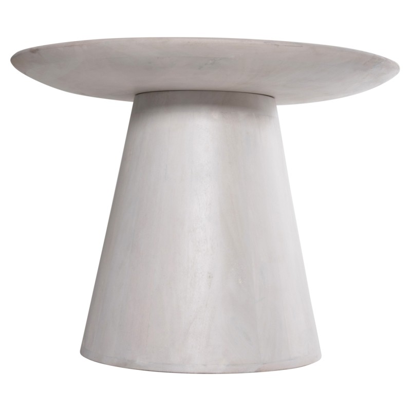 COFFEE TABLE ROUND ROSS FK9709 SOLID MANGO WOOD IN WHITE Φ60x45Hcm. COFFEE TABLE ROUND ROSS FK9709 SOLID MANGO WOOD IN WHITE Φ60x45Hcm.