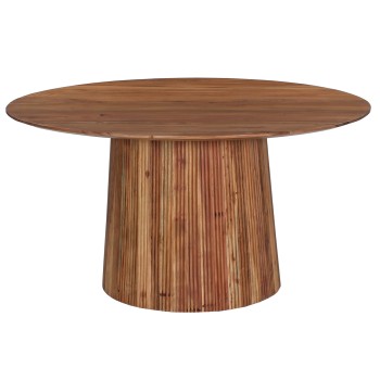DINING TABLE ROUND GROOT FK9685 SOLID ACACIA WOOD IN NATURAL Φ150x76Hcm.