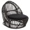 ARMCHAIR ENTROPY FK9840.03 NATURAL POLISHED RATTAN WITH CUSHION-BLACK 80x97x85Hcm.