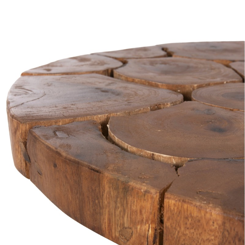 COFFEE TABLE RIBBEN FK9553 SOLID SUAR WOOD IN NATURAL-BLACK METAL LEGS Φ80x45Hcm. COFFEE TABLE RIBBEN FK9553 SOLID SUAR WOOD IN NATURAL-BLACK METAL LEGS Φ80x45Hcm.