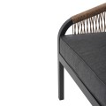 OUTDOOR LOUNGE SET 4PCS MAERLY FK6056.03 ANTHRACITE ALUMINUM-PE TWIST ROPE-ANTHRACITE CUSHIONS