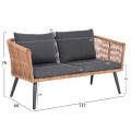 OUTDOOR LOUNGE 4PCS SET FREJA FK6057.03 ALUMINUM IN ANTHRACITE-PE RATTAN IN BEIGE-ANTHRACITE CUSHIONS OUTDOOR LOUNGE 4PCS SET FREJA FK6057.03 ALUMINUM IN ANTHRACITE-PE RATTAN IN BEIGE-ANTHRACITE CUSHIONS