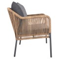 OUTDOOR 2-SEATER SOFA BAFFIN FK6054.03 ALUMINUM ANTHRACITE-PE RATTAN BEIGE-ANTHRACITE CUSHIONS OUTDOOR 2-SEATER SOFA BAFFIN FK6054.03 ALUMINUM ANTHRACITE-PE RATTAN BEIGE-ANTHRACITE CUSHIONS