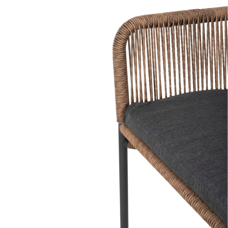 OUTDOOR 2-SEATER SOFA BAFFIN FK6054.03 ALUMINUM ANTHRACITE-PE RATTAN BEIGE-ANTHRACITE CUSHIONS OUTDOOR 2-SEATER SOFA BAFFIN FK6054.03 ALUMINUM ANTHRACITE-PE RATTAN BEIGE-ANTHRACITE CUSHIONS