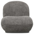 ARMCHAIR BEANY FK9591.01 GREY BOUCLE FABRIC 85x82x77Hcm.