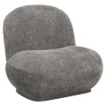 ARMCHAIR BEANY FK9591.01 GREY BOUCLE FABRIC 85x82x77Hcm.