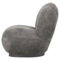 ARMCHAIR BEANY FK9591.01 GREY BOUCLE FABRIC 85x82x77Hcm.