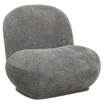 ARMCHAIR BEANY FK9591.01 GREY BOUCLE FABRIC 85x82x77Hcm.