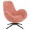 ARMCHAIR SWIVEL BRYNN FK9594.02 PINK BOUCLE FABRIC-BLACK METAL BASE 88x76x88Hcm.