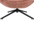 ARMCHAIR SWIVEL BRYNN FK9594.02 PINK BOUCLE FABRIC-BLACK METAL BASE 88x76x88Hcm. ARMCHAIR SWIVEL BRYNN FK9594.02 PINK BOUCLE FABRIC-BLACK METAL BASE 88x76x88Hcm.