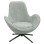 ARMCHAIR SWIVEL BRYNN FK9594.05 PEA GREEN BOUCLE FABRIC-BLACK METAL BASE 86x76x87Hcm.