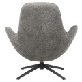 ARMCHAIR SWIVEL BRYNN FK9594.01 GREY BOUCLE FABRIC-BLACK METAL BASE 86x76x87Hcm. ARMCHAIR SWIVEL BRYNN FK9594.01 GREY BOUCLE FABRIC-BLACK METAL BASE 86x76x87Hcm.