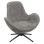 ARMCHAIR SWIVEL BRYNN FK9594.01 GREY BOUCLE FABRIC-BLACK METAL BASE 86x76x87Hcm.