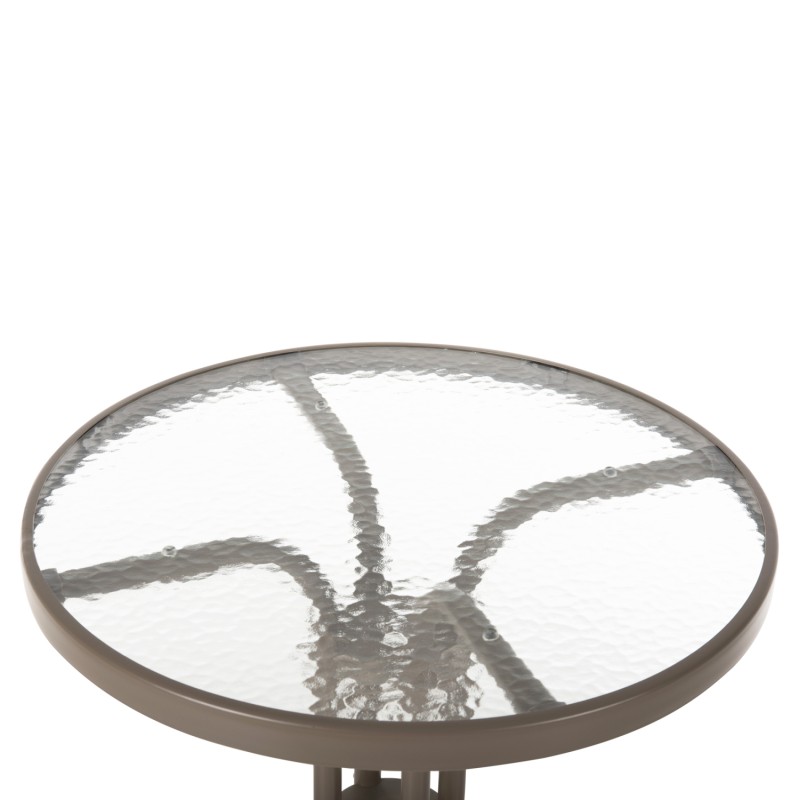 OUTDOOR ROUND TABLE LIMA FK5079.04 METAL IN CHAMPAGNE COLOR-GLASS TABLETOP Φ60x70Hcm OUTDOOR ROUND TABLE LIMA FK5079.04 METAL IN CHAMPAGNE COLOR-GLASS TABLETOP Φ60x70Hcm
