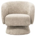 ARMCHAIR SWIVEL KARLEN FK9592.03 BEIGE BOUCLE FABRIC 78x81x77Hcm. ARMCHAIR SWIVEL KARLEN FK9592.03 BEIGE BOUCLE FABRIC 78x81x77Hcm.